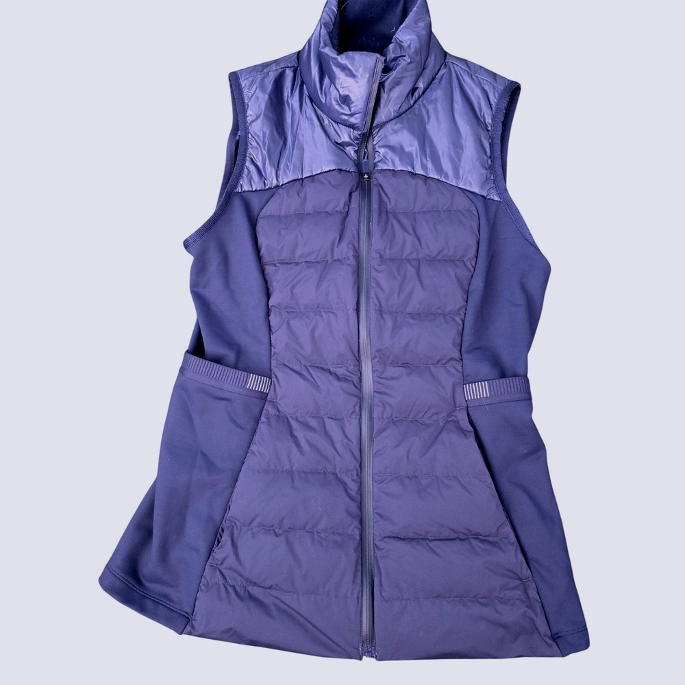 Lululemon Flurry Fighter VesBlue Quilted Puffer Athletic Run Size 6